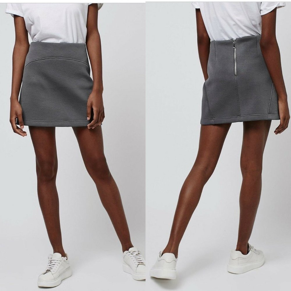 NWT Topshop Gray Mini Skirt